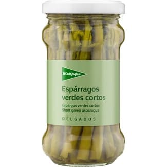 Espárragos verdes cortos delgados frasco 100 g neto escurrido -