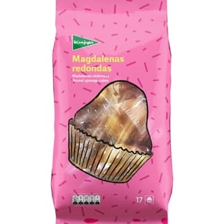 Magdalenas redondas envasadas individualmente bolsa 615 g -