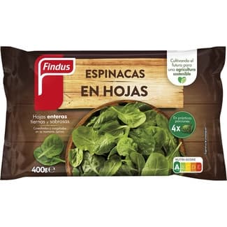 Espinacas en hojas bolsa 400 g -