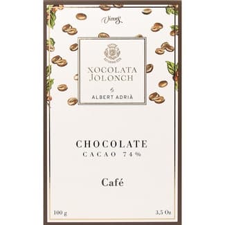 Chocolate negro 74% cacao con café tableta 100 g -