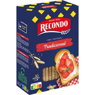 Pan tostado tradicional 30 rebanadas paquete 270 g -