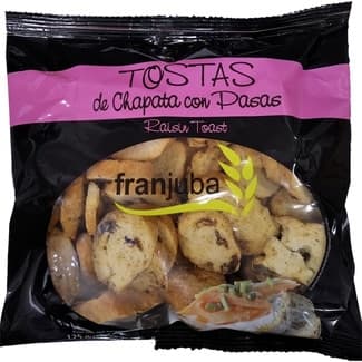 Tostas de chapata con pasas bolsa 125 g -