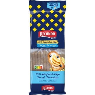 Pan tostado 85% integral sin sal y sin azúcar 75 rebanadas bolsa 540 g -