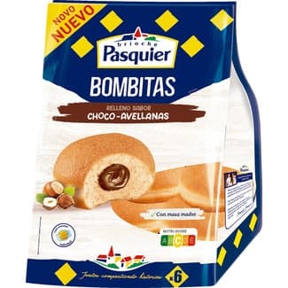Bizcocho relleno de crema de chocolate y avellanas con masa madre 6 unidades bolsa 270 g 6 unidades envasadas individualmente -
