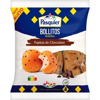 Bollitos con pepitas de chocolate 8 unidades envueltas individualmente bolsa 333 g -