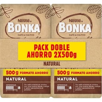 Café molido natural de cultivo sostenible pack 2 paquetes 500 g -