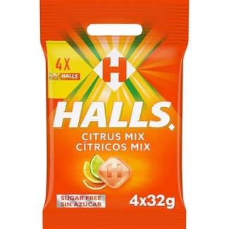 Citrus Mix caramelos duros sabores cítricos sin azúcar pack 4 envases 32 g -
