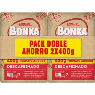 Café descafeinado molido intensidad 6 pack 2 paquetes 400 g -