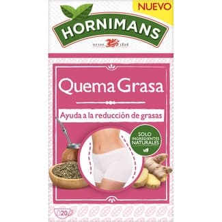 Quema Grasa infusión ayuda a la reducción de grasas estuche 20 bolsitas -