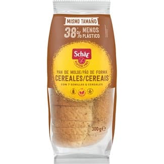 Pan de molde con cereales, mijo y quinoa sin gluten y sin lactosa envase 300 g -