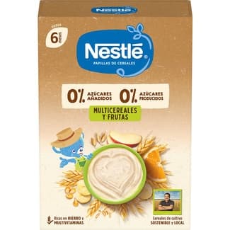 Papilla de multicereales y frutas desde 6 meses envase 270 g 0% azúcares añadidos -