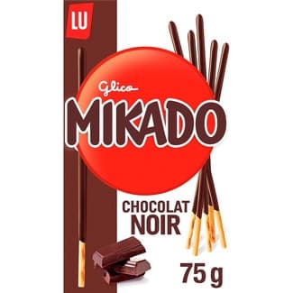 Palitos de galleta recubiertos de chocolate negro caja 75 g -