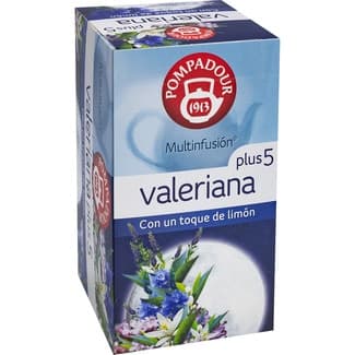 Multinfusión valeriana plus 5 con un toque de limón estuche 20 bolsitas -