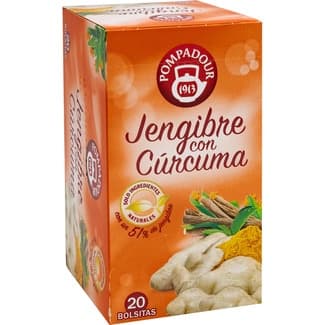 Infusión de jengibre con cúrcuma estuche 20 bolsitas -