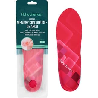 Plantilla Memory Fascitis con soporte de arco anti fatiga talla 39-40 bolsa 1 unidad -