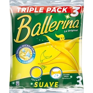 Bayeta amarilla con microfibras La Original Suave paquete 3 unidades -