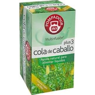 Infusión de cola de caballo plus 3 ayuda natural para eliminar líquidos estuche 20 bolsitas -
