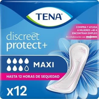 Discreet Protect+ compresa de incontinencia maxi bolsa 12 unidades -