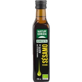 Aceite de sésamo ecológico de primera presión en frío botella 250 ml -