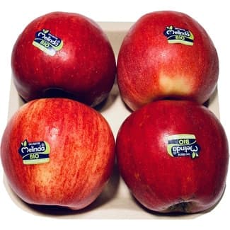 Manzana royal gala ecológica bandeja 800 g peso aproximado -
