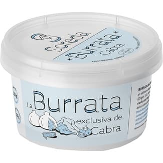 Burrata de cabra tarrina 120 g neto escurrido -