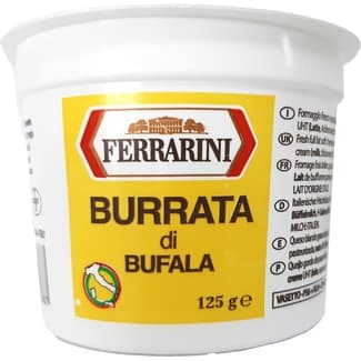 Burrata italiana de búfala envase 125 g neto escurrido -