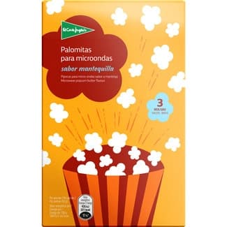 Palomitas para microondas sabor a mantequilla pack 3 bolsas 100 g -