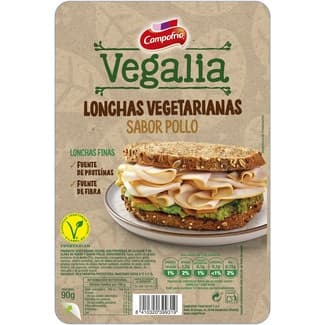 Vegalia lonchas vegetarianas sabor pollo en lonchas finas envase 90 g -