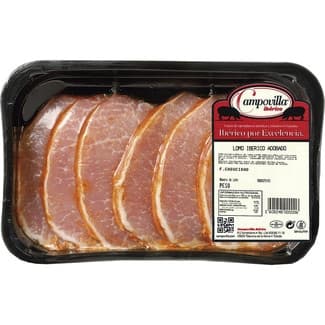Filetes de lomo extra adobado de cerdo ibérico sin gluten bandeja 350 g -