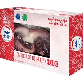 Tentáculos de pulpo cocido estuche 300 g neto escurrido -