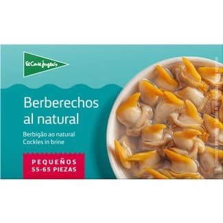 Berberechos al natural pequeños 55-65 piezas lata 63 g neto escurrido -