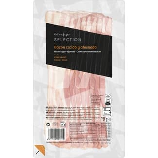 Bacon cocido y ahumado en lonchas sin gluten envase 150 g -