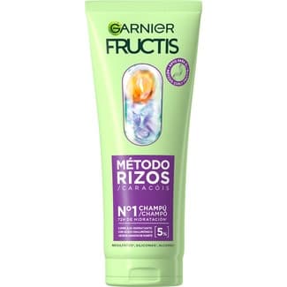 Método Rizos champú hidratante nº 1 con ácido hialurónico + ácidos grasos de karité tubo 200 ml sin sulfatos, siliconas ni alcohol -