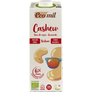 Bebida de anacardo ecológica sin gluten y sin azúcar envase 1 l -