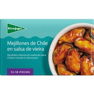 Mejillones de Chile en salsa vieira sin gluten 13-18 piezas lata 69 g neto escurrido -
