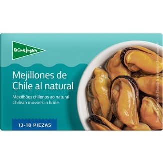 Mejillones de Chile al natural 13-18 piezas lata 69 g neto escurrido -