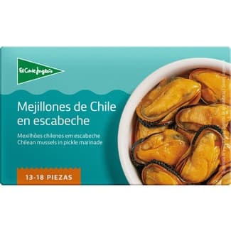 Mejillones de Chile en escabeche sin gluten13-18 piezas lata 69 g neto escurrido -