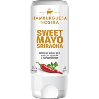 Salsa HN Sweet Mayo Sriracha sin gluten envase 180 ml -