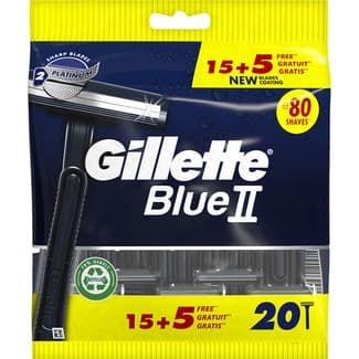 Blue II maquinilla de afeitar desechable bolsa 15 unidades + 5 gratis -