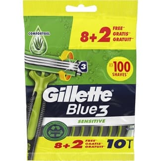 Blue III maquinilla de afeitar desechable Sensitive Comfortgel blister 8 unidades + 2 unidades gratis -