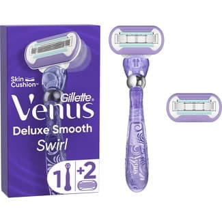 Deluxe Smooth Swirl maquinilla depilatoria envase 1 unidad + 2 recambios -