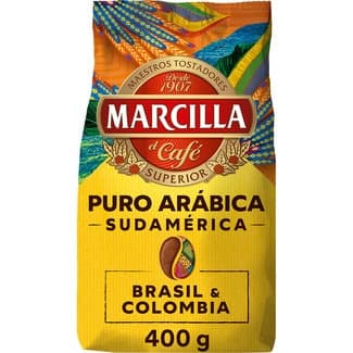 Café en grano Brasil y Colombia puro arábica Sudamérica paquete 400 g -
