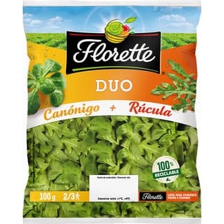 Ensalada Duo canónigo + rúcula bolsa 100 g -