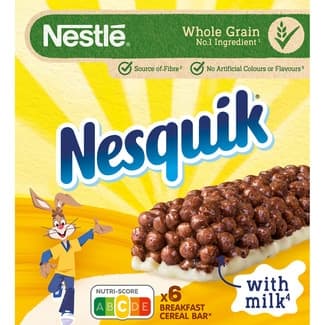 Barritas de cereales con chocolate 6 unidades estuche 150 g -