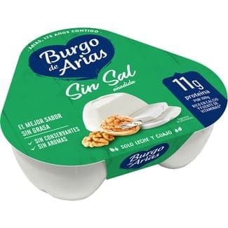 Queso fresco natural sin sal mini pack 3 x 72 g envase 216 g -