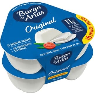 Queso fresco natural mini pack 6 x 72 g envase 432 g -