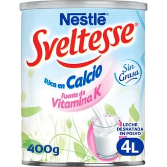 Leche desnatada en polvo rica en calcio bote 400 g -