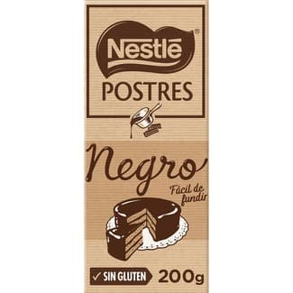 Chocolate negro para repostería fácil de fundir sin gluten tableta 200 g -