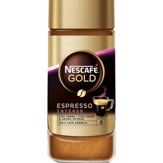Café soluble espresso intenso 100% arábica intensidad 8 frasco 100 g -