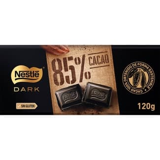 Chocolate negro 85% cacao sin gluten tableta 120 g -